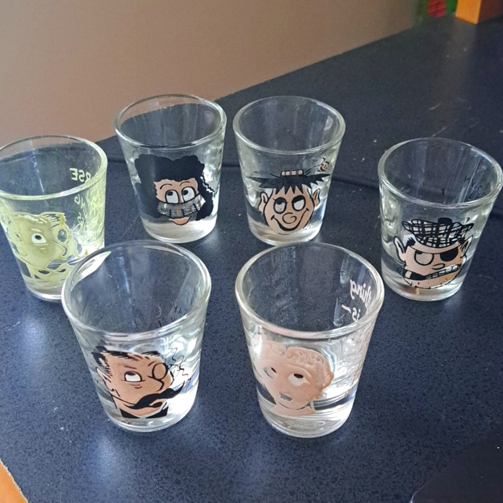 Set 6 Vintage MCM "Googly Eyes" Shot Glasses